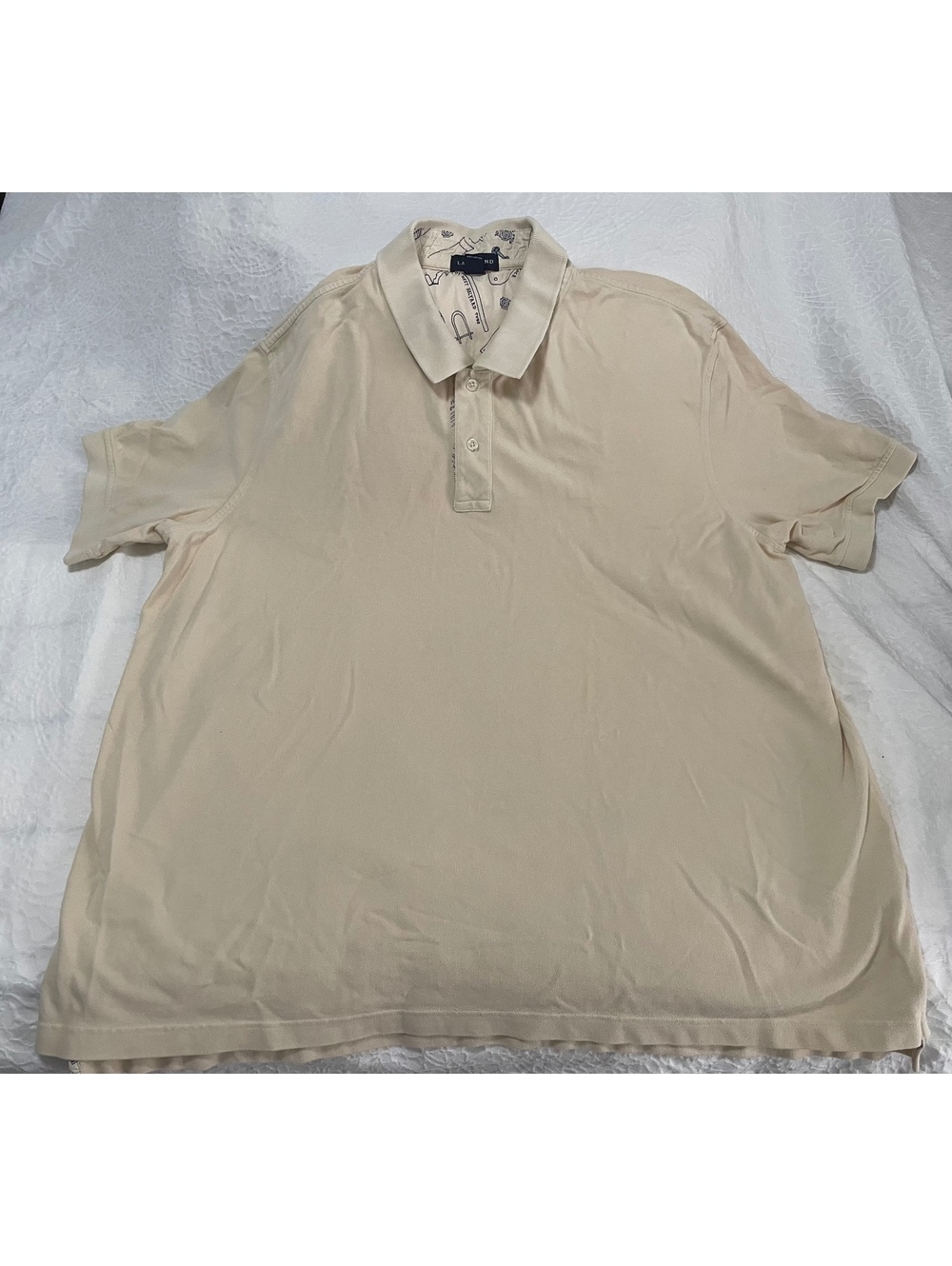 Lands' End XXL Beige Polo Shirt